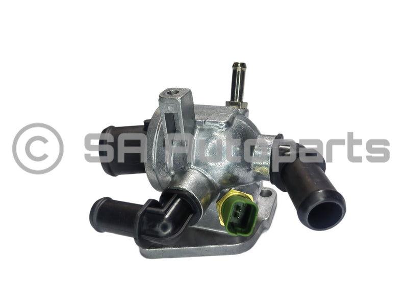 Opel Corsa D thermostat water housing + sensor