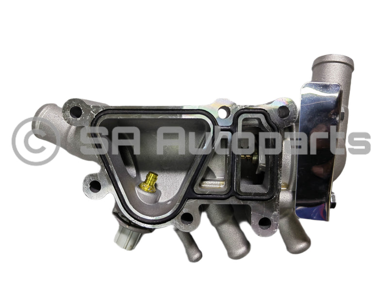 Ford Rocam aluminum thermostat water housing