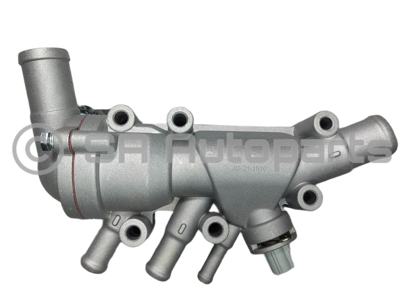 Ford Rocam aluminum thermostat water housing
