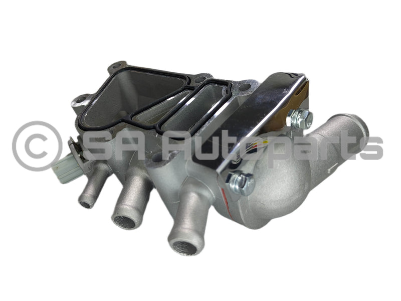 Ford Rocam aluminum thermostat water housing